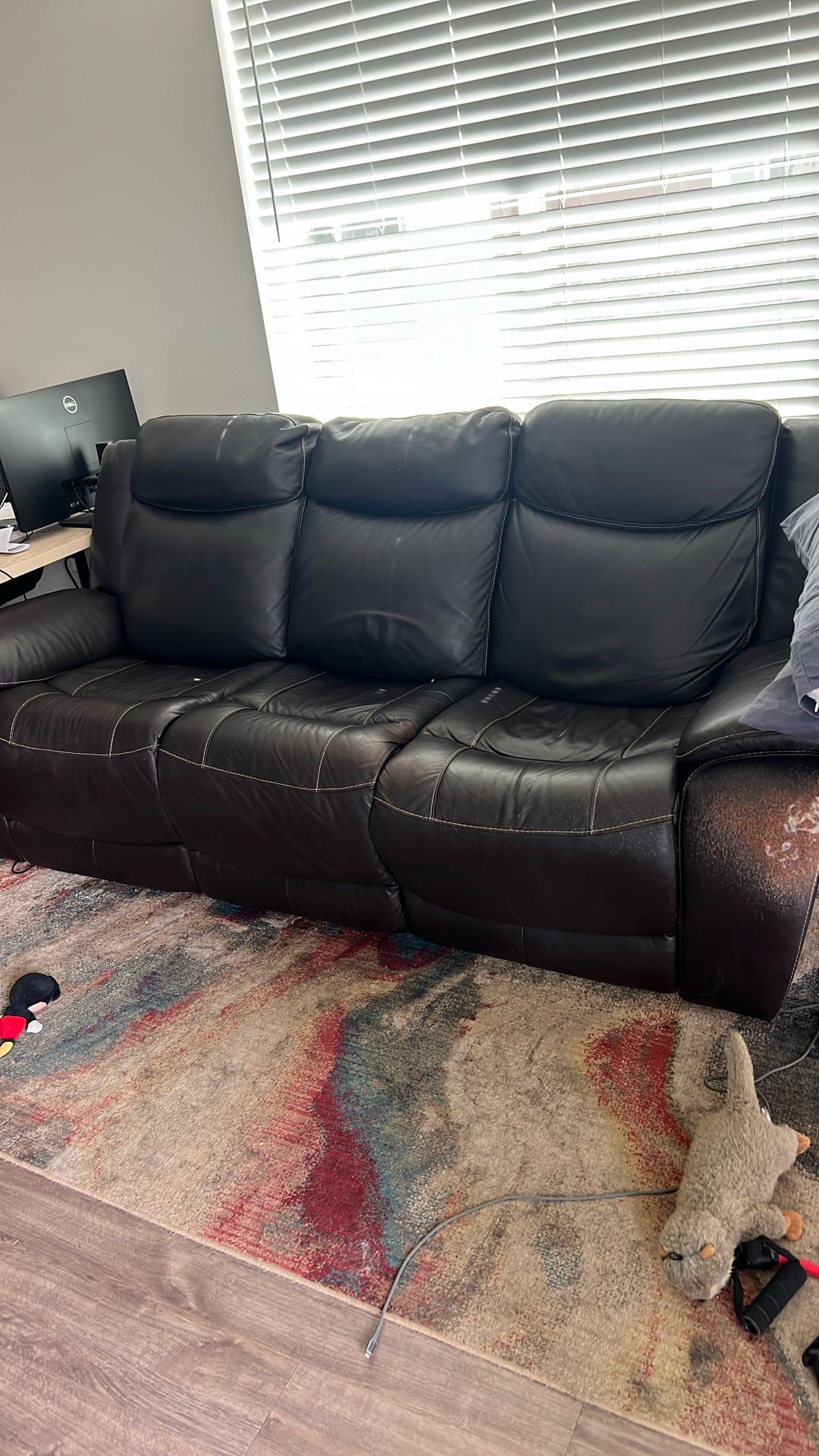 Reclining Leather Couch