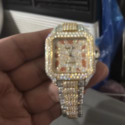 Moissanite Cartier Santos 41mm