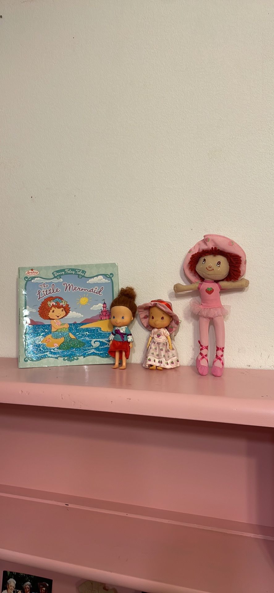 Vintage 2000s Y2K Strawberry Shortcake Dolls & Book. 5.5” & 10” USED! Read Description!!