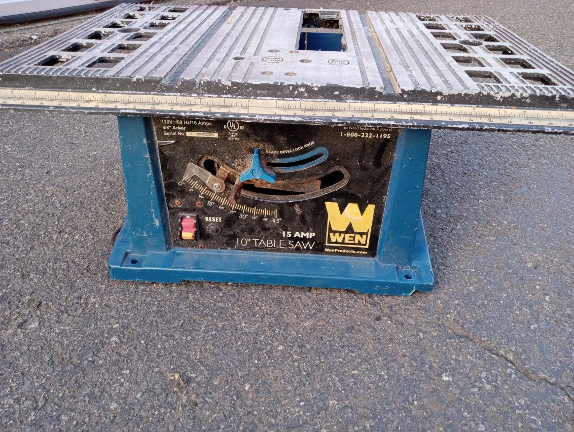 WEN 10" TABLE SAW 15 AMP