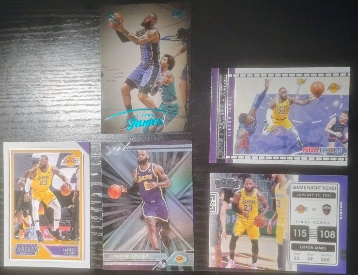 LeBron James NBA Superstar 5 Cards, Great Price!