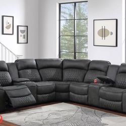 Power Recliner Sectional Sofa