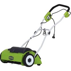 NEW! Greenworks 10 Amp 14” Corded Electric Dethatcher (Stainless Steel Tines)
