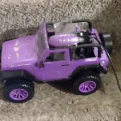 Purple Toy Remote Control Jeep Wrangler Truck
