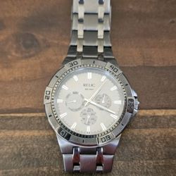 Relic Men's Chronograph Stainless Steel Wristwatch Silver DIALWater Resistant