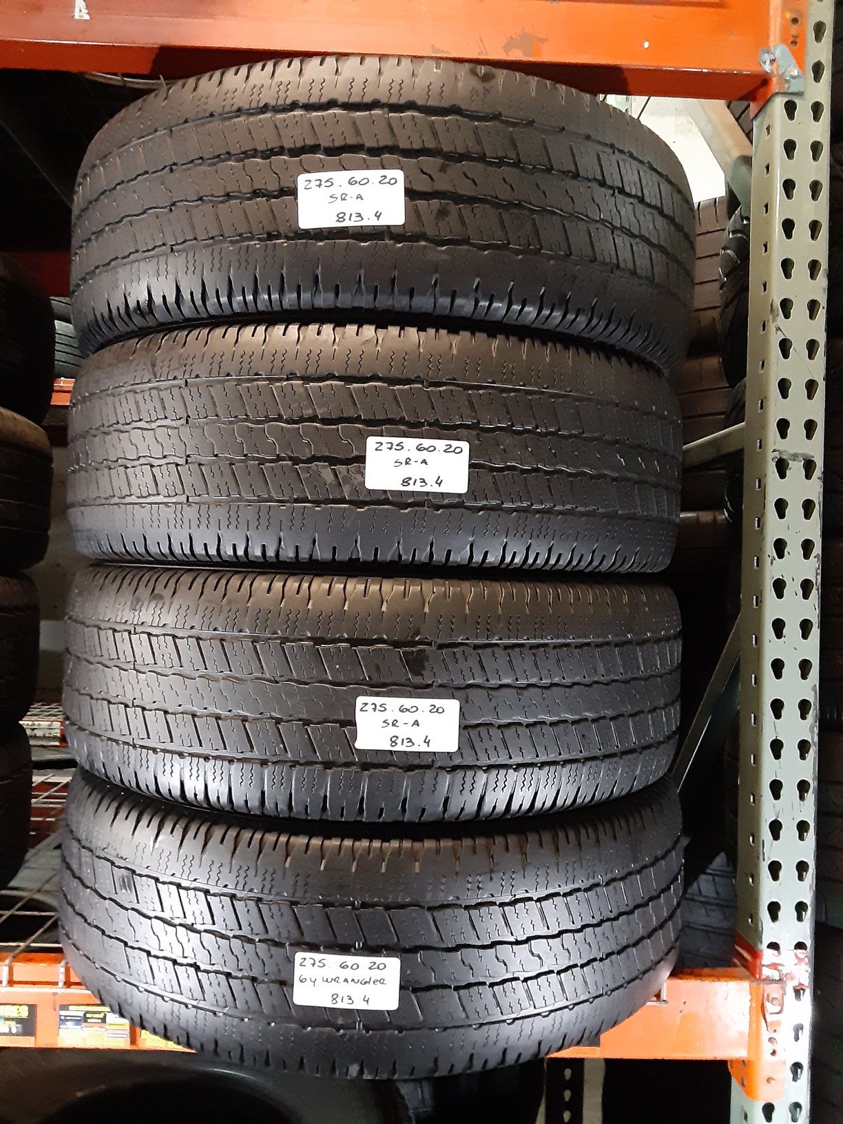 (4) USED TIRES P275/60R20 GOODYEAR WRANGLER SR-A 275 60 20 for Sale in Fort  Lauderdale, FL - OfferUp