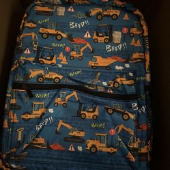 Construction kids backpack