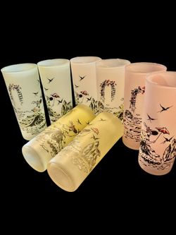 Vintage Victorian Women Tom Collins Glasses 