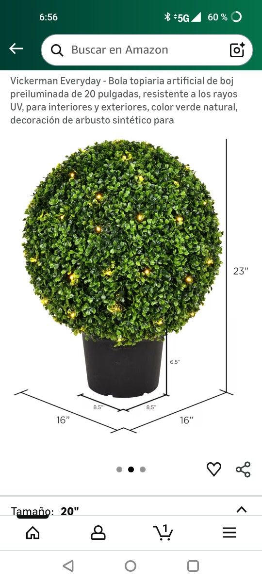 ornamental plant decorated with LED lights.