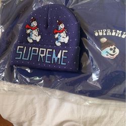 Supreme Snowman Hoody And Beanie Bundle 