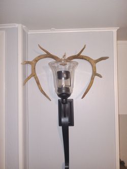 Deer Antlers In Heat Shape With Wall Candle Lite Wall Mount Lite
