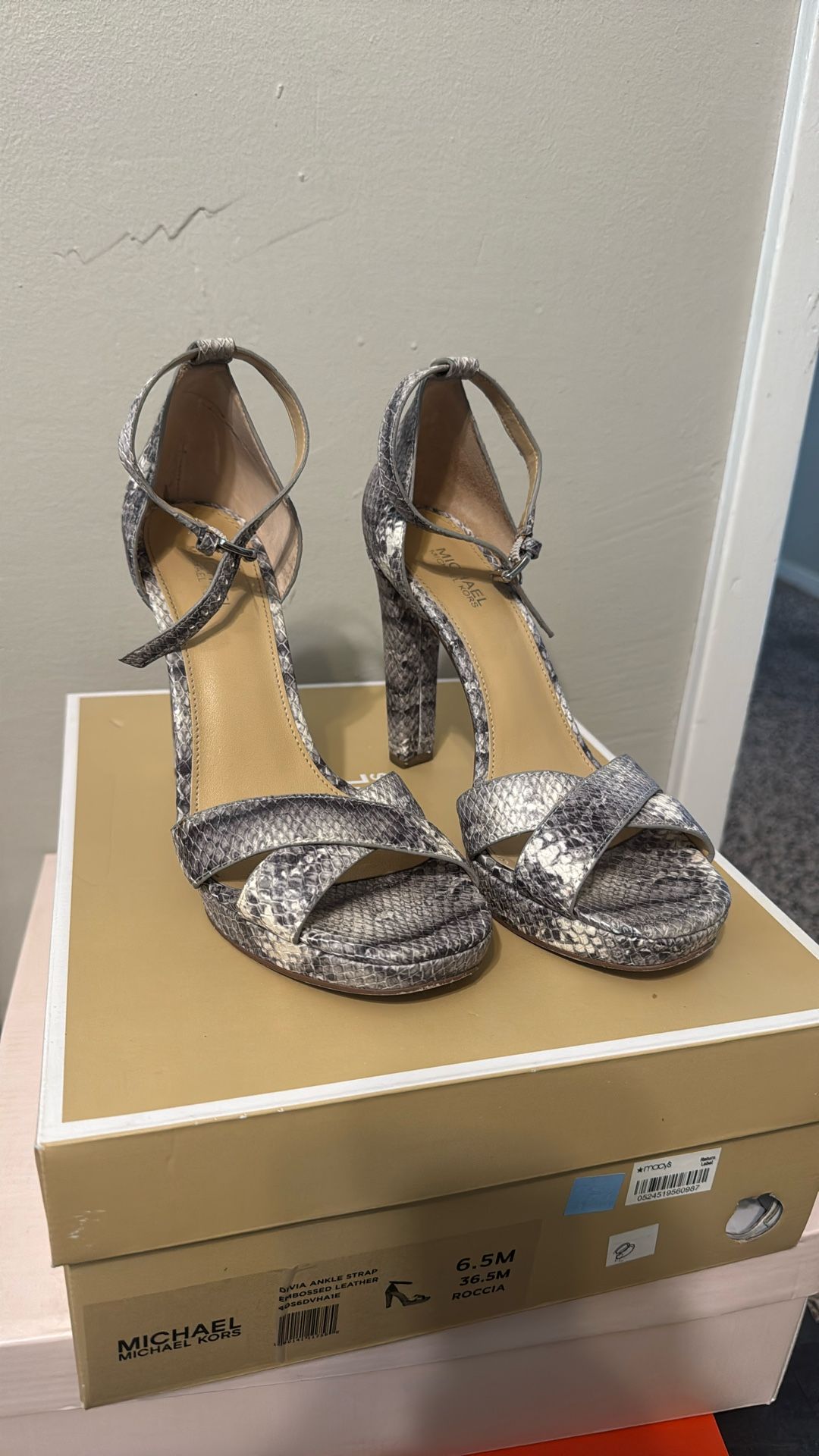 MK Sexy Cobra Strap Heels