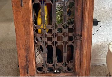 rustic jali cabinet