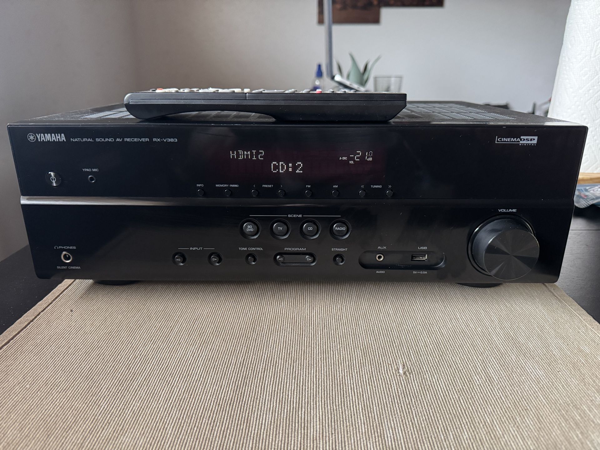 Yamaha RX-V383 - AV/Bluetooth Receiver With Remote