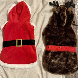 Dog Santa And Reindeer Hoodies