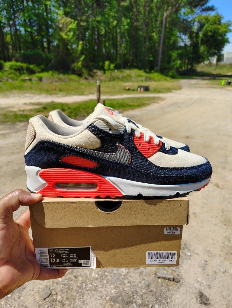 $140  Local Pickup Nike Air Max 90 Denham Size 12 With Original Box eBay Authenticated Worn Twice Very Gently  