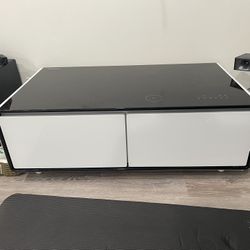 Smart Table with Refrigerator and Speakers