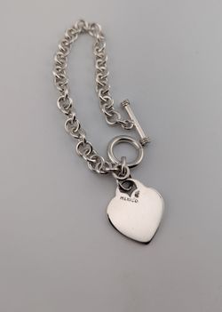 ✨ Sterling Silver Heart Charm Bracelet – Made in Mexico ✨