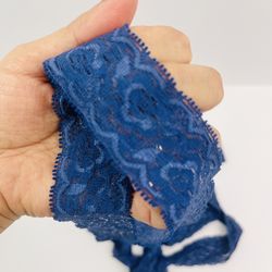 Navy Blue  lace elastic, lace elastic trim  