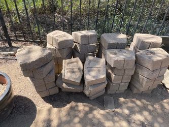 Cinder blocks and firewood
