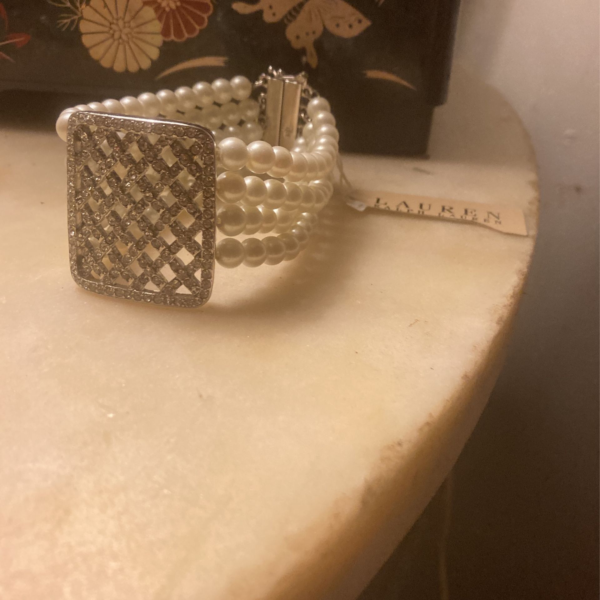 Ralph Lauren Faux Pearl Bracelet NWT