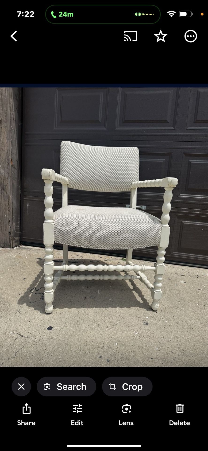 Shabby Chic Solid Wood Accent Or Desk Chair