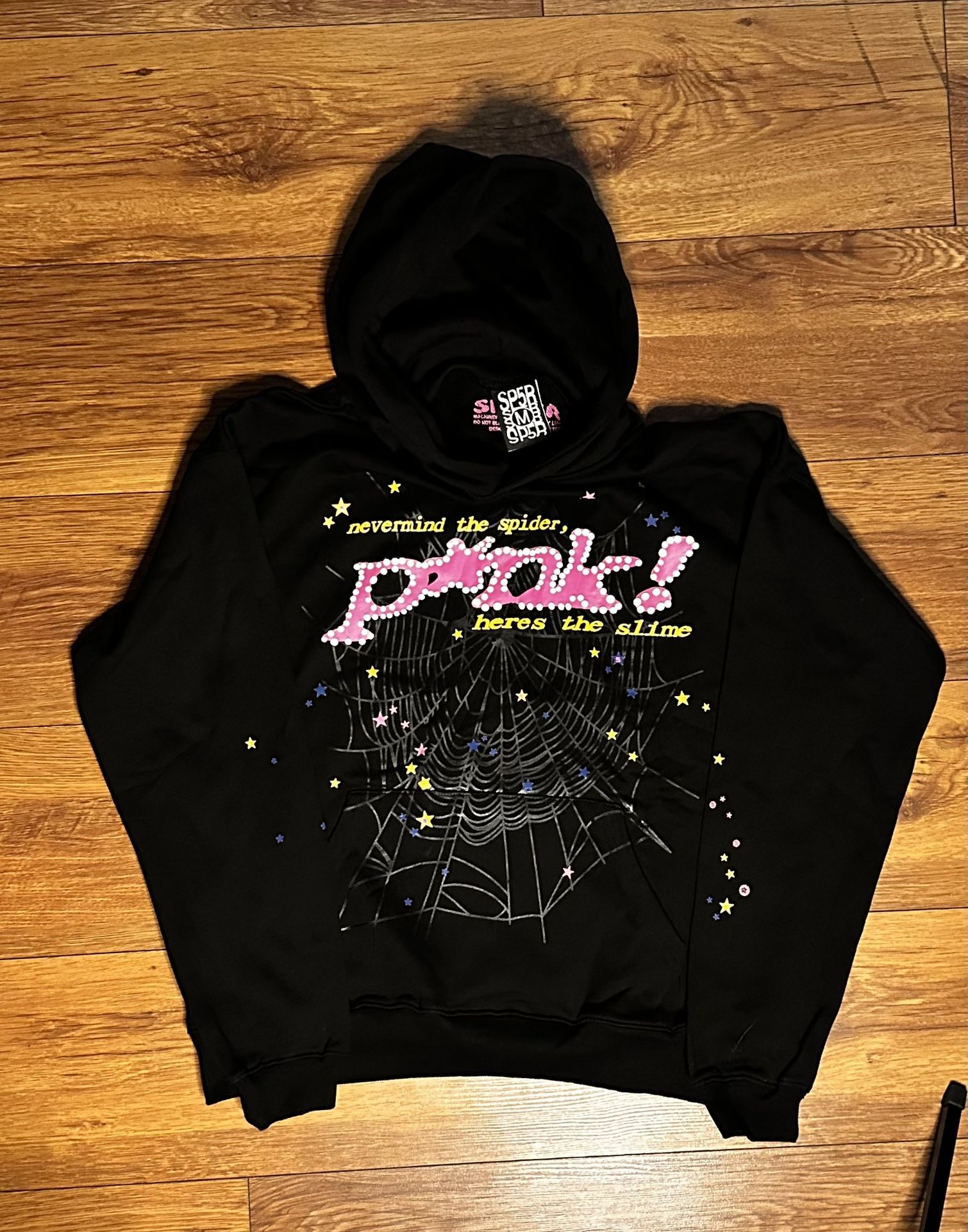 Sp5der pink hoodie