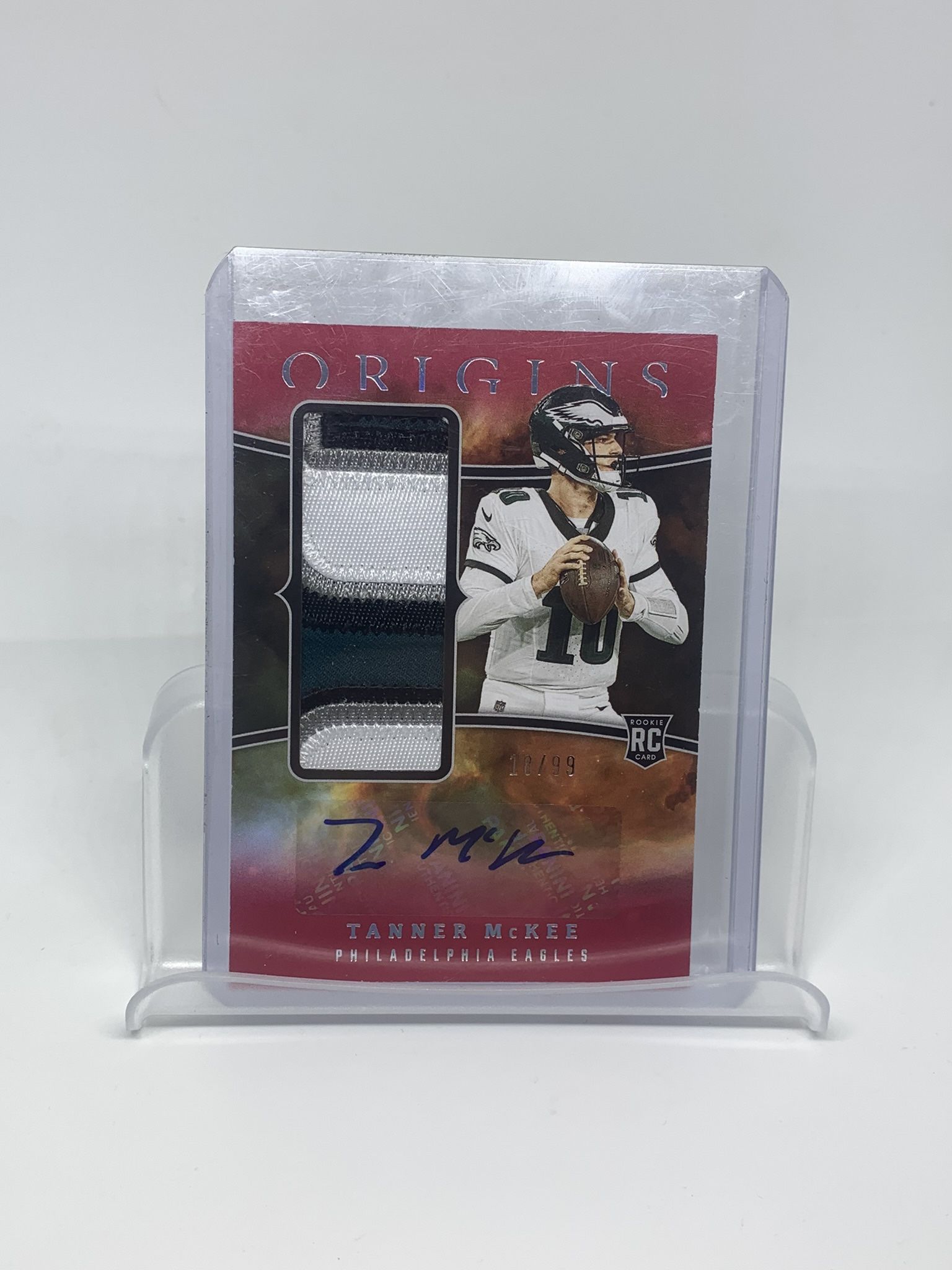 Philadelphia Eagles Tanner McKee Autograph RPA /99 Panini Origins
