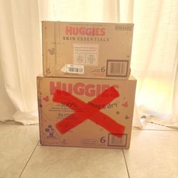 Firm Price***** Huggies diapers size 6, $40