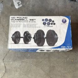 40 Pound Dumbbell Set Like New