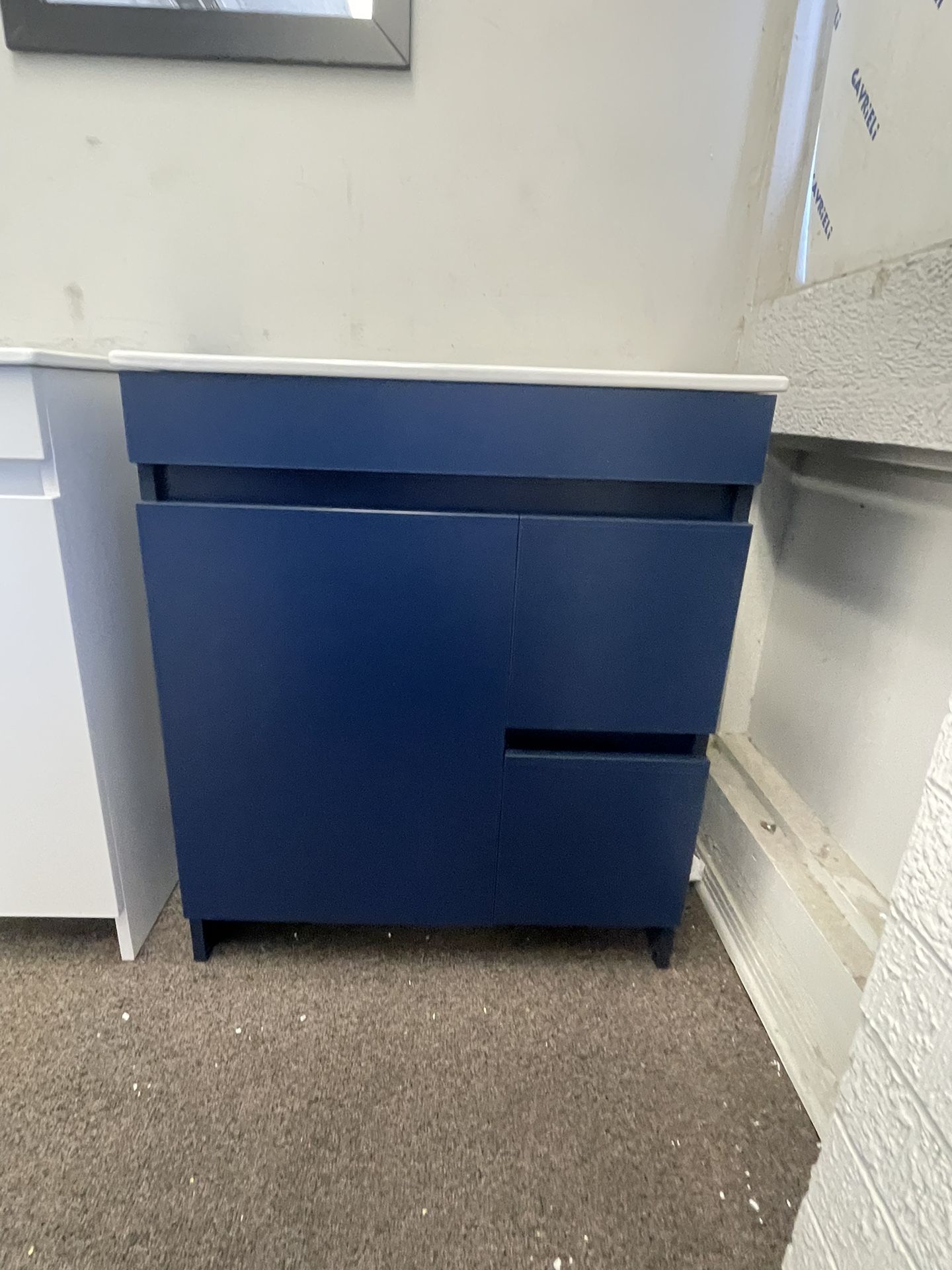 New 30” Bathroom Vanity -Blue