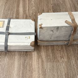 Pair Of 1950s Aluminum Rough Rider Model 6A  Mailing Cases