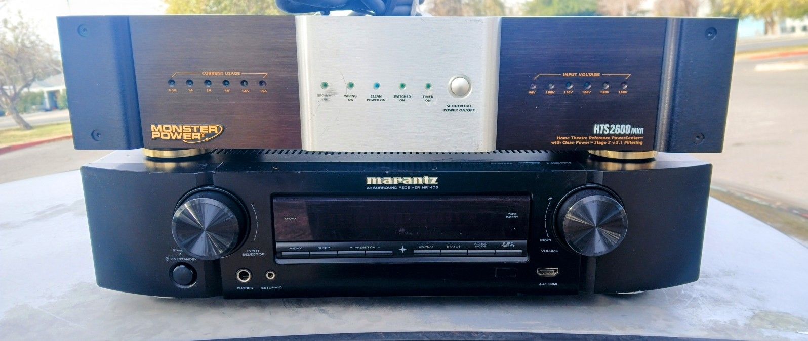 Marantz Receiver And Monster Conditioner