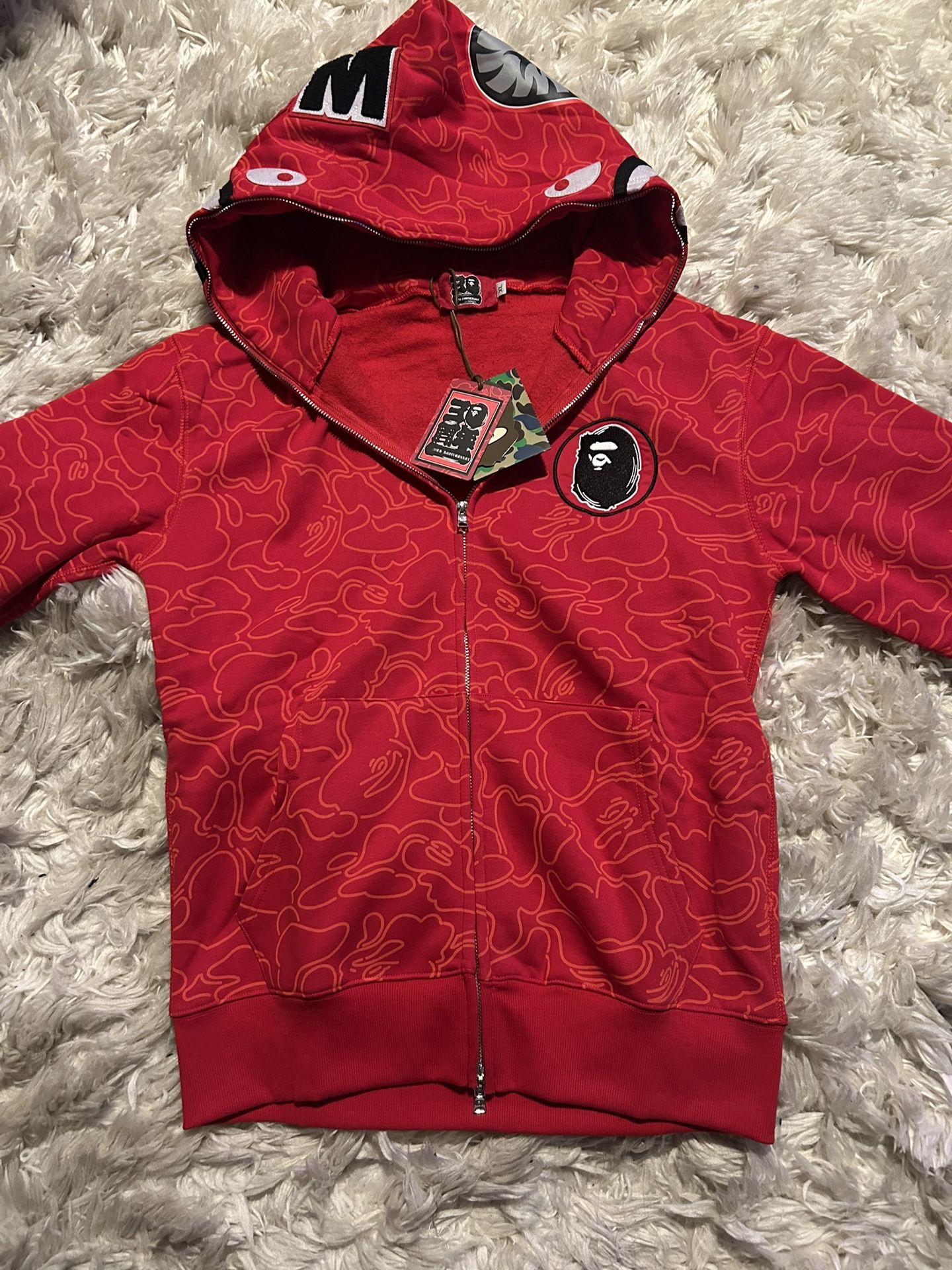 XL Red BAPE Hoodie 30 Year Anniversary