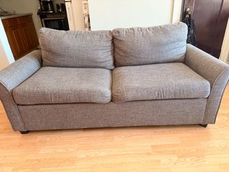 IKEA Gray Sleeper Sofa with Pull-Out Bed