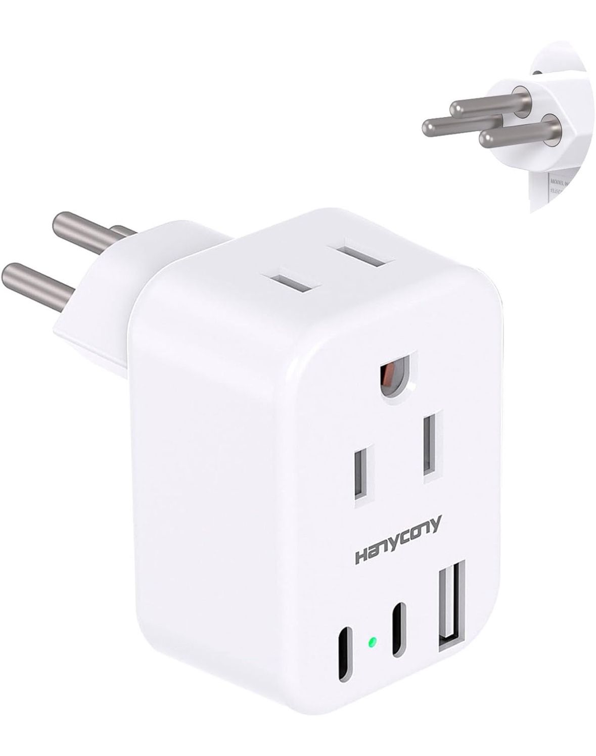 Switzerland Travel Plug Adapter, HANYCONY Type J Power Adapter with 4...