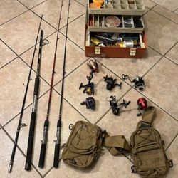 Fishing Poles, Box and Gear