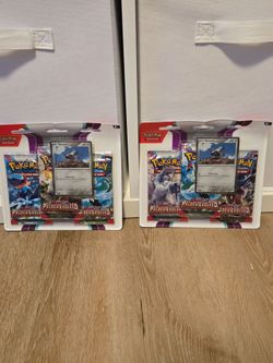 Pokemon Scarlet and Violet Paldea Evolved 3 Pack Blister - Varoom- Lot of 2 SEALED