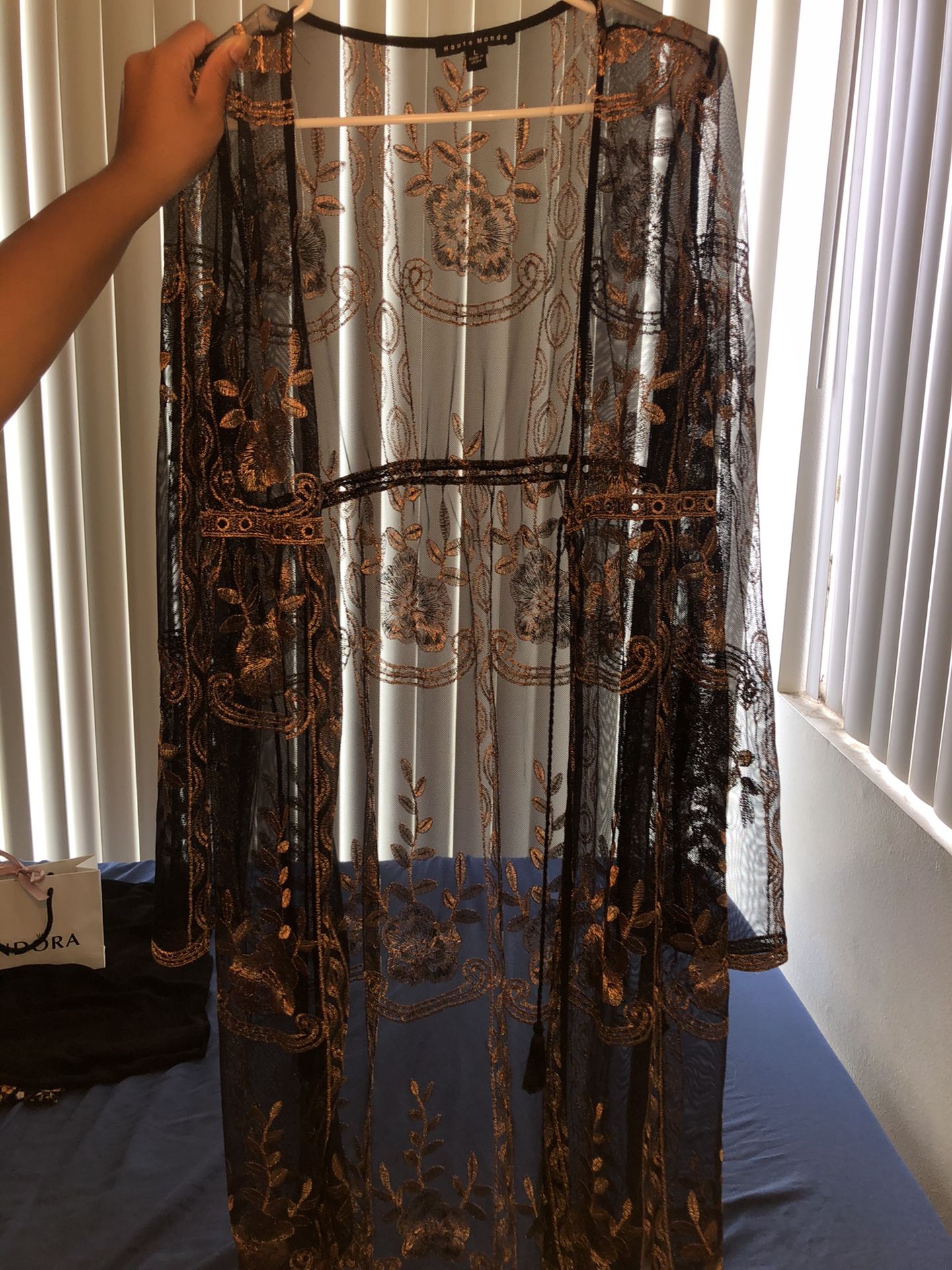 Black and gold Cover up cardigan