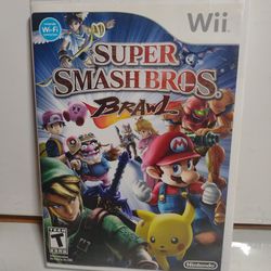 Nintendo Wii 2 Games /Super Smash Brothers Brawl /Mario Super Sluggers Both Complete