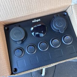 5gang Multi Function Pre Wired Switch Panel