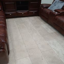 *Weekend Special*---Santiago Charming Brown Leather Reclining Sofa/Loveseat Sets---Delivery And Financing Available😉