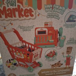 Kid's shopping cart with register
