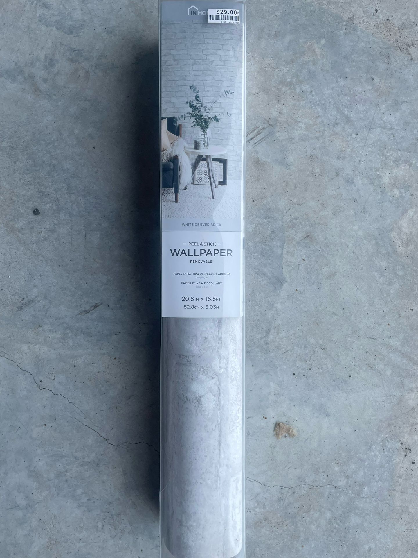 White Brick Stick & Peel Wallpaper