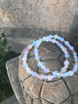 Moonstone with crystal and mix gemstone bracelets