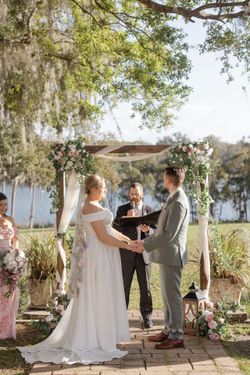 Pink and Ivory Wedding Arch