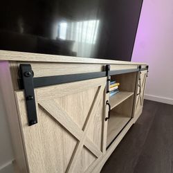 Beige Farmhouse TV Stand
