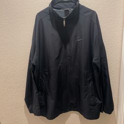 Vintage Nike Black Windbreaker Zip Up Jacket Size XL