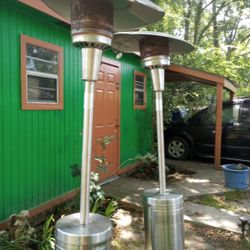 2 Tall Outdoor Propane Heaters