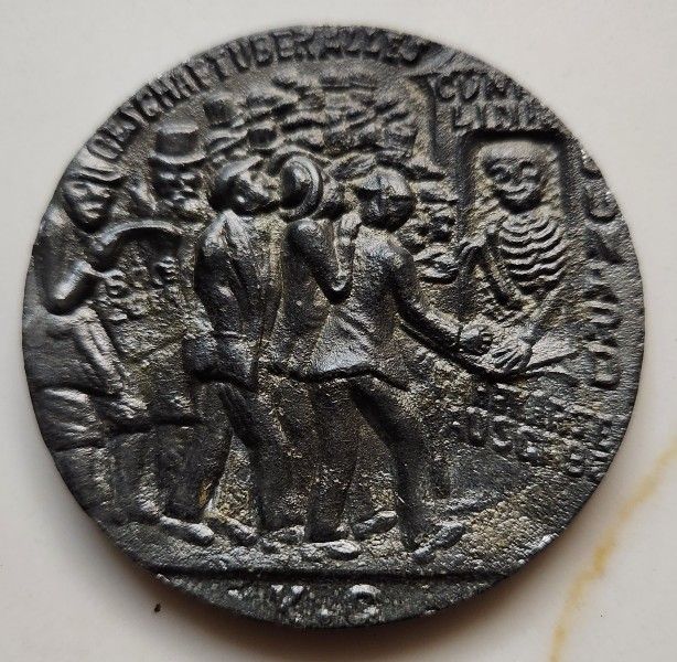 RMS Lusitania Dated 1915 Sinking By Germans Error Commemorative Medal